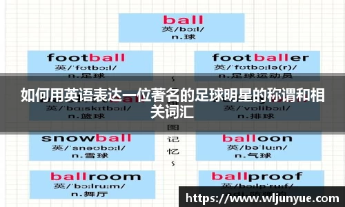 如何用英语表达一位著名的足球明星的称谓和相关词汇